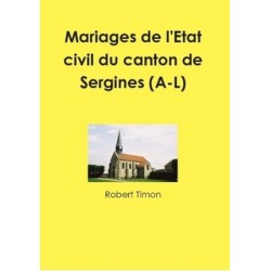 Canton de Sergines (89-31) - Etat civil - Tome 1 - A à L
