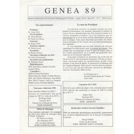 Généa 89 n°1