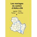 Canton d'Avallon (89-05) - Etat civil - Tome 1 - A à D