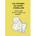 Canton d'Avallon (89-05) - Etat civil - Tome 4 - PERR à Zz