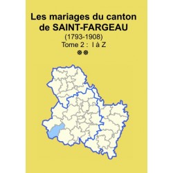 Canton de Saint-Fargeau (89-24) - Etat Civil - Tome 2 - I à Z