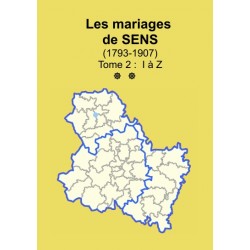 Canton de Sens (89-29) - Etat Civil - Tome 2 - I à Z