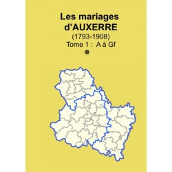 Canton d'Auxerre (89-03) - Etat Civil - Tome 1 A à Gf